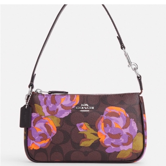 ❤️❤️❤️Authentic Coach Nolita 19 bag/jumbo rose print/silver tone hardware ❤️❤️❤️ - Picture 6 of 8